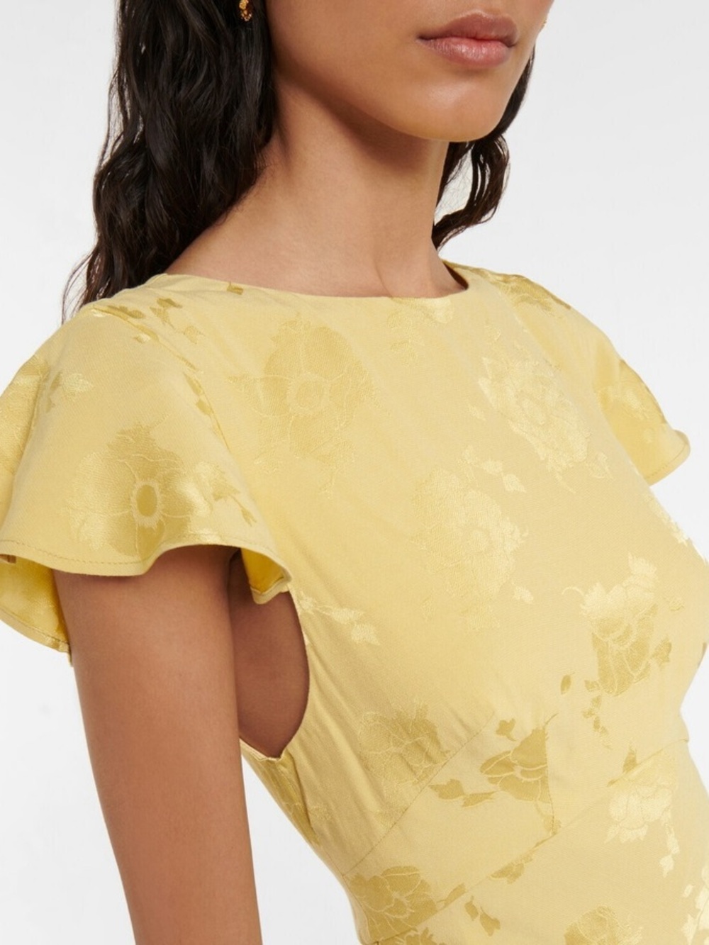 Rixo Liberty floral jacquard midi dress - Picture 3 of 4